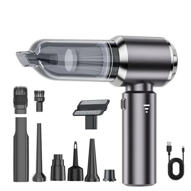 Gray ST-6653Plus Cordless Handheld Vacuum Cleaner - 16000PA Suction, 2000mAh Battery, Type-C Rechargeable.