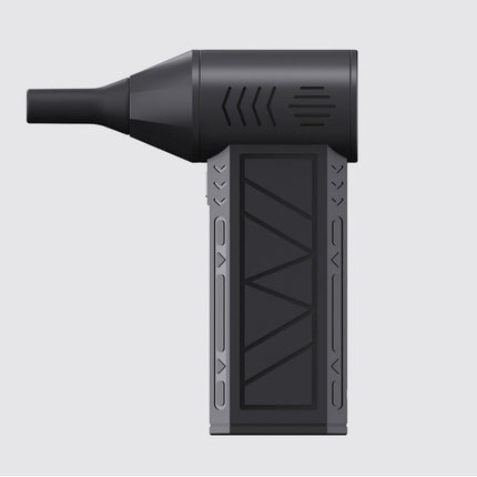 Black High-Speed Mini Turbo Fan for Camping and Outdoor Use - Handheld 130,000 RPM Brushless Blower & Dust Cleaner.