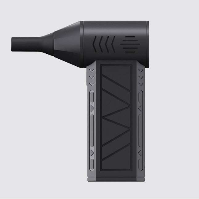 Black High-Speed Mini Turbo Fan for Camping and Outdoor Use - Handheld 130,000 RPM Brushless Blower & Dust Cleaner.