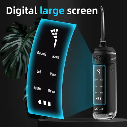 L13 Black Portable Electric Water Flosser - Handheld Teeth Cleaner, USB Rechargeable, Deep Oral Irrigator.