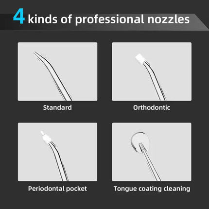 L13 Black Portable Electric Water Flosser - Handheld Teeth Cleaner, USB Rechargeable, Deep Oral Irrigator.