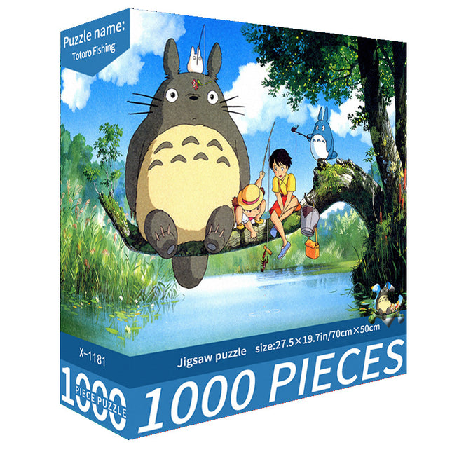 (2 PCS) 1000-Piece My Neighbor Totoro Jigsaw Puzzle - High Difficulty Stress-Relief  Toy.