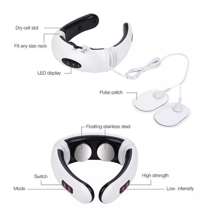 Neck Massager with Pulse Therapy - Intelligent Cervical Massage Device for Pain Relief and Relaxation.