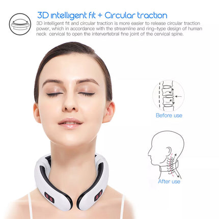 Neck Massager with Pulse Therapy - Intelligent Cervical Massage Device for Pain Relief and Relaxation.