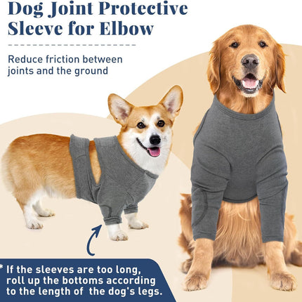 XXL Pet Front Leg Protective Sleeve - Elastic Dog Leg Guard for Post-Surgery Protection, Prevents Licking and Biting.