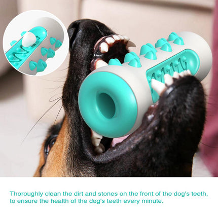 Green Dog Squeaky Toys For Aggressive Chewers, Tough Toothbrush Dog Chew Toy, Nearly Indestructible Rubber Toys For Pet Training, Teeth Cleaning, Playing And Chewing For Medium & Large Breeds.