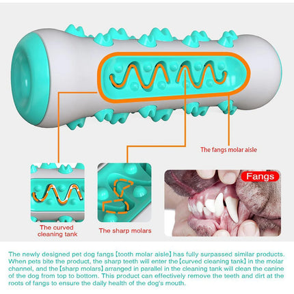Green Dog Squeaky Toys For Aggressive Chewers, Tough Toothbrush Dog Chew Toy, Nearly Indestructible Rubber Toys For Pet Training, Teeth Cleaning, Playing And Chewing For Medium & Large Breeds.