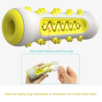 Green Dog Squeaky Toys For Aggressive Chewers, Tough Toothbrush Dog Chew Toy, Nearly Indestructible Rubber Toys For Pet Training, Teeth Cleaning, Playing And Chewing For Medium & Large Breeds.