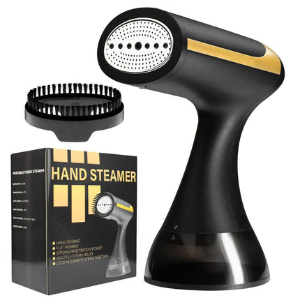 Black Handheld Garment Steamer - Portable Mini Steam Iron for Home Use, Wrinkle Remover & Fabric Freshener, Small Travel-Friendly Iron for Clothes, Steam Spray Clothes Steamer.