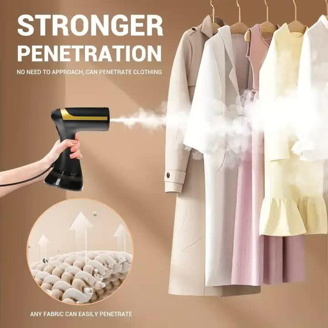 White Handheld Garment Steamer - Portable Mini Steam Iron for Home Use, Wrinkle Remover & Fabric Freshener, Small Travel-Friendly Iron for Clothes, Steam Spray Clothes Steamer.