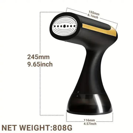 White Handheld Garment Steamer - Portable Mini Steam Iron for Home Use, Wrinkle Remover & Fabric Freshener, Small Travel-Friendly Iron for Clothes, Steam Spray Clothes Steamer.