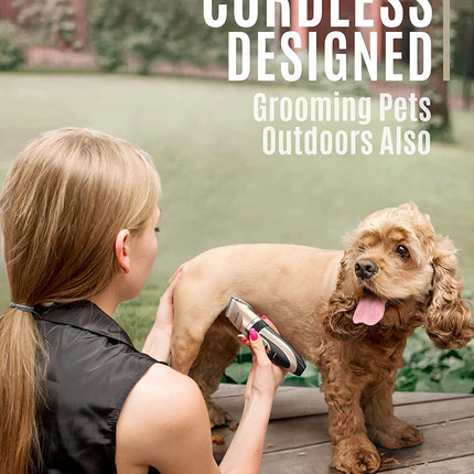 Silent Pet Hair Clipper - Electric Grooming Clippers for Dogs & Cats.