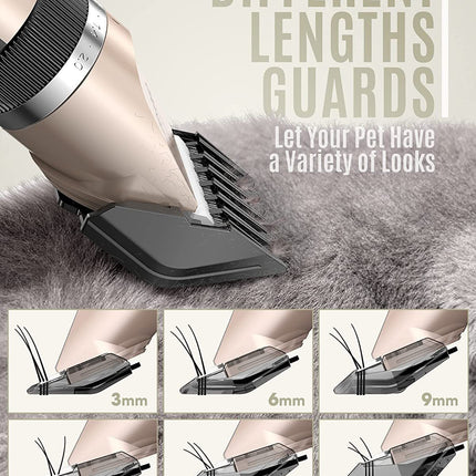 Silent Pet Hair Clipper - Electric Grooming Clippers for Dogs & Cats.