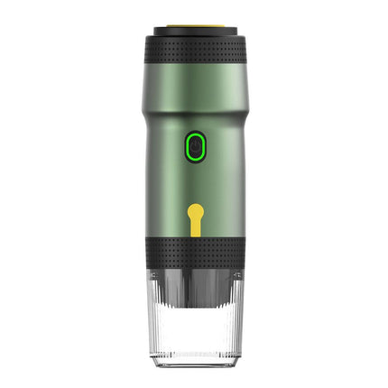 Green Portable Fully Automatic Espresso Coffee Machine - Universal 3-in-1 Capsule, Coffee Powder & Espresso Maker.