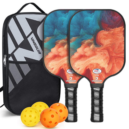 Vintage Fiberglass Pickleball Paddle Set - Vibrant Design for Enhanced Gameplay.
