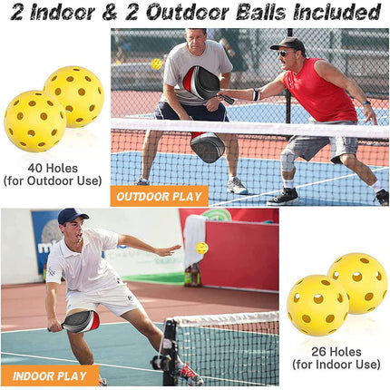 Bubble Hall Fiberglass Pickleball Paddle Set - Vibrant Design for Enhanced Gameplay.