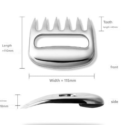 Stainless Steel Meat Shredding Claws – Multipurpose BBQ Tool for Pulled Chicken and Pork.