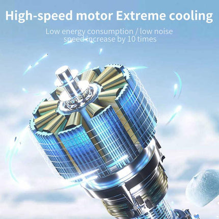 Pink Portable Handheld High-Speed Cooling Fan - Perfect for Outdoor Camping.