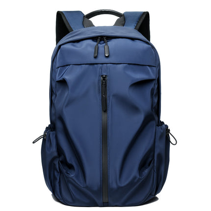 Blue Business Casual Laptop Backpack with USB Charging Port - Travel, Work, and Student Use.
