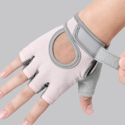 M Black Silicone Padded Workout Gloves - Non-Slip Weightlifting Gloves for Enhanced Grip and Palm Protection.