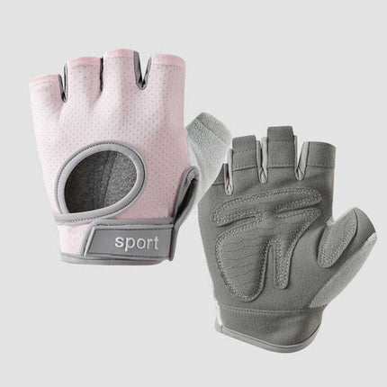 M Black Silicone Padded Workout Gloves - Non-Slip Weightlifting Gloves for Enhanced Grip and Palm Protection.