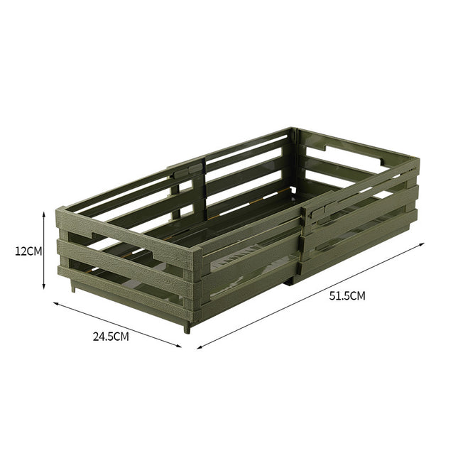 Green Foldable Industrial Storage Crates - Portable Outdoor Collapsible Storage Box for Home and Travel.