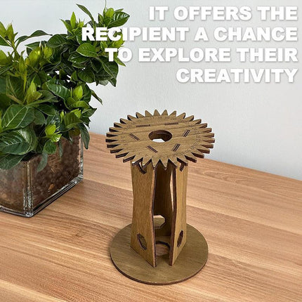 Wooden Kumihimo Marudai Stand – Craft Tool for Braiding and Creative Cord Making.