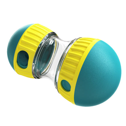 Green Interactive Dog Slow Feeder Toy - Food Dispenser Ball for Healthy Digestion.