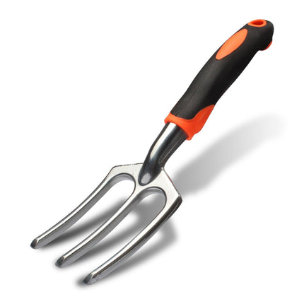 Orange 8-Piece Heavy-Duty Gardening Tool Set with Ergonomic Handles and Storage Bag.