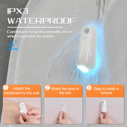 LED Motion Sensor Toilet Night Light - 8-Color Adjustable Glow with Modern Design.