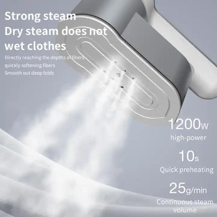 Yellow Portable Handheld Garment Steamer | Mini Steam Iron for Home & Dorm Use | Compact Clothes Steaming Iron.
