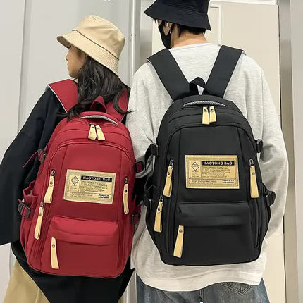 Red Stylish and Simple Backpack for High School and College Students – Trendy Women’s Casual Backpack for Travel and Daily Use.