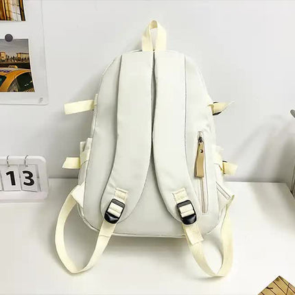 Red Stylish and Simple Backpack for High School and College Students – Trendy Women’s Casual Backpack for Travel and Daily Use.