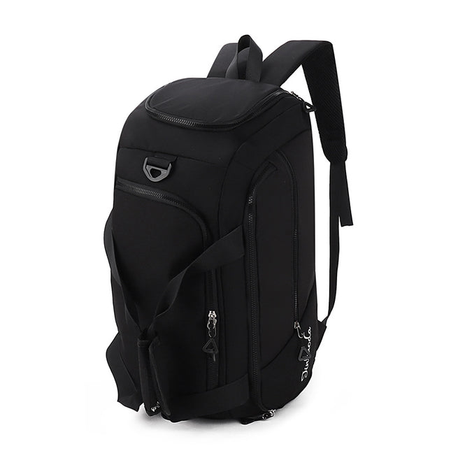 Black Large Capacity Travel Backpack – Multi-Function Carry-On Bag for Clothes, Luggage Storage, and Business Trips.