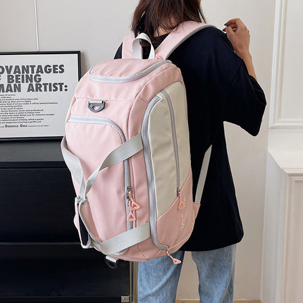 Black Large Capacity Travel Backpack – Multi-Function Carry-On Bag for Clothes, Luggage Storage, and Business Trips.