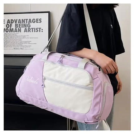 Light Green Large Capacity Travel Backpack - Multi-Function Carry-On Bag for Clothes, Luggage Storage, and Business Trips.