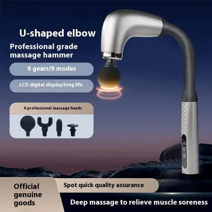 Silver Electric Elbow Fascia Gun for Body/Head Relief Portable Silent Body Fatigue Reliever Hot Selling Massager.
