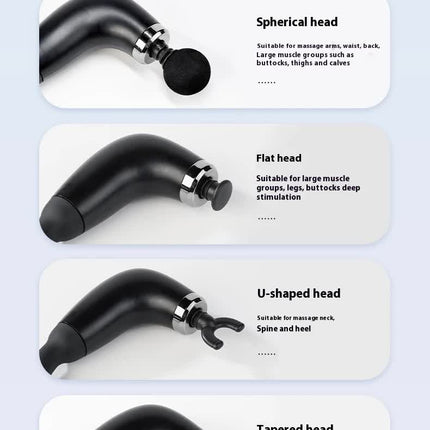 Silver Electric Elbow Fascia Gun for Body/Head Relief Portable Silent Body Fatigue Reliever Hot Selling Massager.