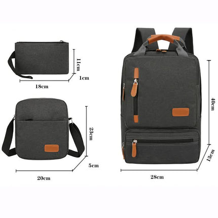 Red 3-Piece Backpack Set – Men’s & Women’s Student Travel Backpack, Casual Backpack, Laptop Bag, Notebook Bag, Computer Bag.