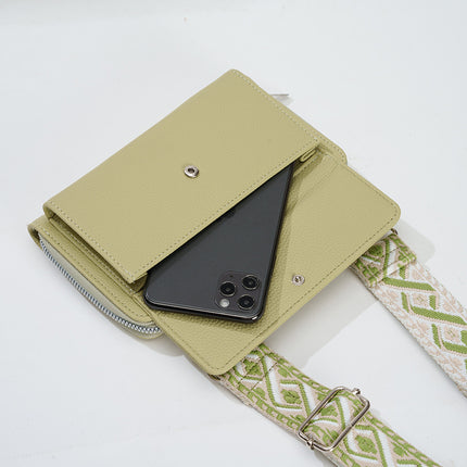 Brown 2-piece combination new mobile phone shoulder bag niche design one-shoulder messenger bag mobile phone bag multi-function wide shoulder strap mother-and-child bag.