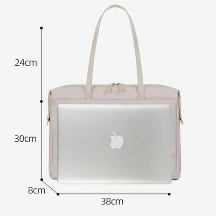 Black Women’s Work Tote Bag – New Fashionable Laptop Bag, Large Capacity Business Briefcase, Commute & Office Tote.