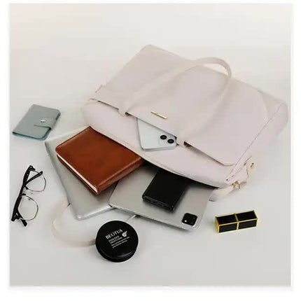 Black Women’s Work Tote Bag – New Fashionable Laptop Bag, Large Capacity Business Briefcase, Commute & Office Tote.