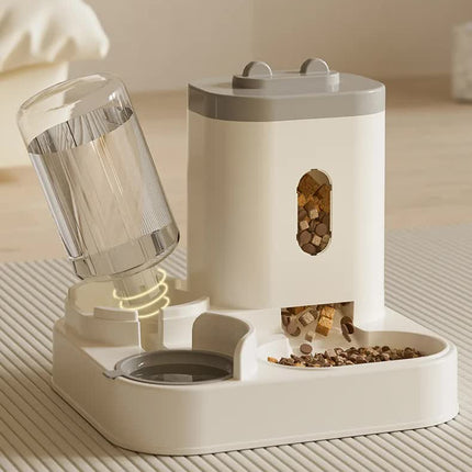 Pink Automatic Pet Feeder and Water Dispenser - Smart Dog Bowl & Cat Feeder, Universal Pet Feeding Station, Electric Pet Water Fountain.