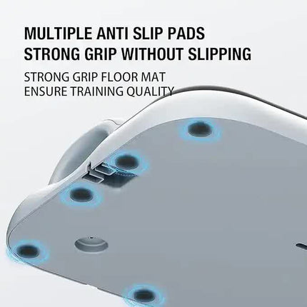 Grey 6-in-1 Multifunctional Fitness Board – Ab Wheel, Automatic Rebound, Fat Burning and Core Strengthening Home Workout Equipment.