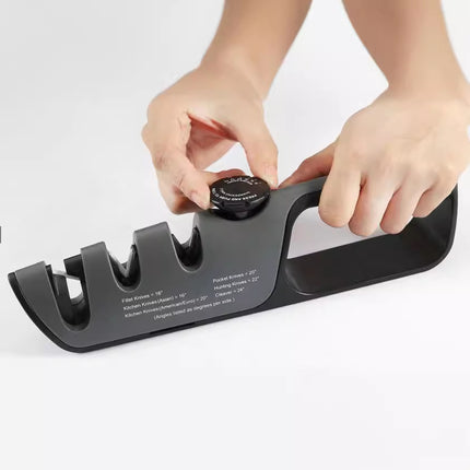 Adjustable Multi-Functional Knife Sharpener with Angle Control for Kitchen Tools, Scissors, and Blades.