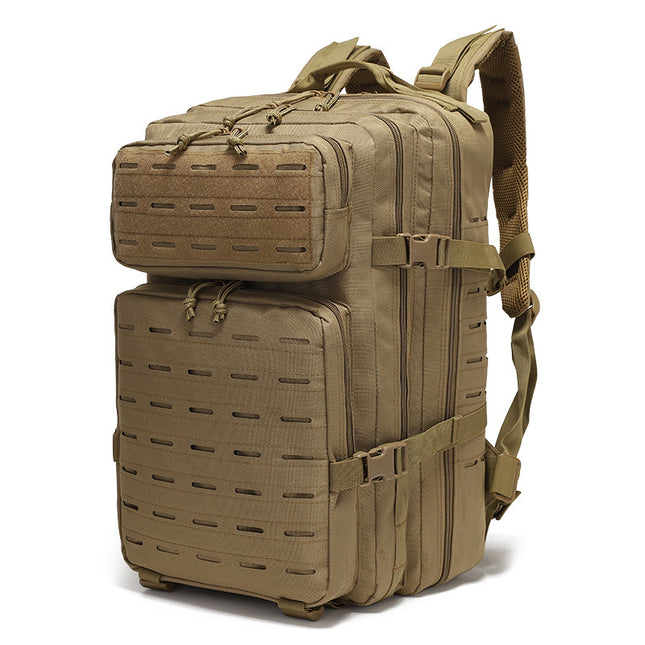 Khaki Outdoor sports backpack Large capacity travel commuter backpack Water-proof multifunctional backpack.