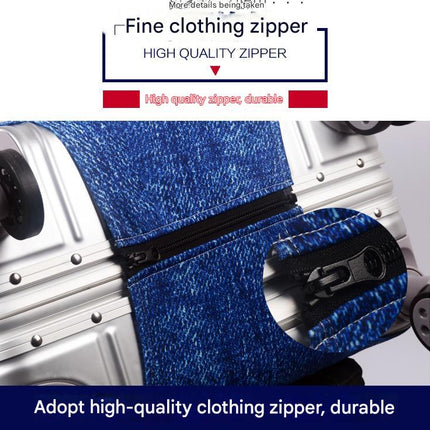 L 25-28 Inch Elastic Luggage Cover with Zipper, Travel Suitcase Protector, Scratch Resistant Luggage Cover.