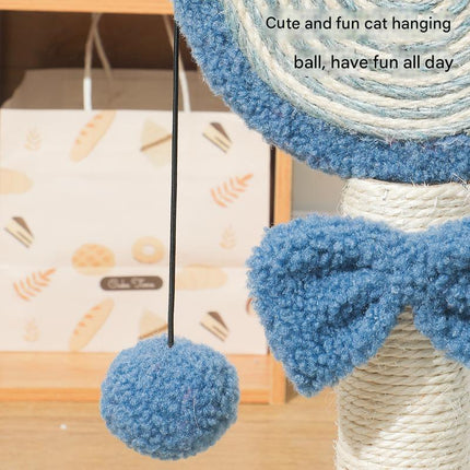 Red Durable Mushroom Cat Scratching Post - Anti-Slip, No Debris Cat Scratch Pad with Sofa Protection for Small Cats.