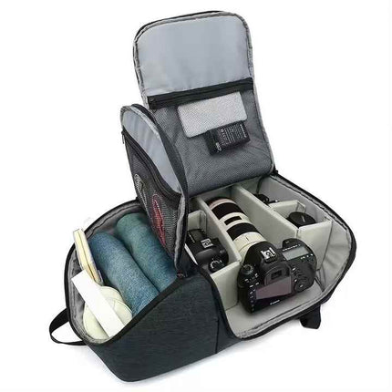 Waterproof DSLR Camera Backpack - Multifunctional large-capacity camera bag that easily carries a tripod mount and headphone jack.