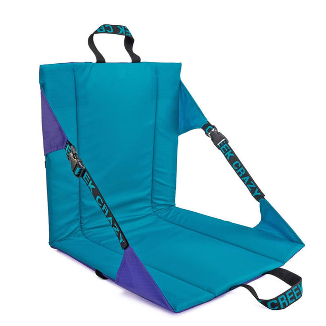 Blue Portable Outdoor Camping Seat Pad with Backrest, Foldable & Waterproof Concert Cushion, 600D Oxford Fabric, Ideal for Hiking & Picnics.